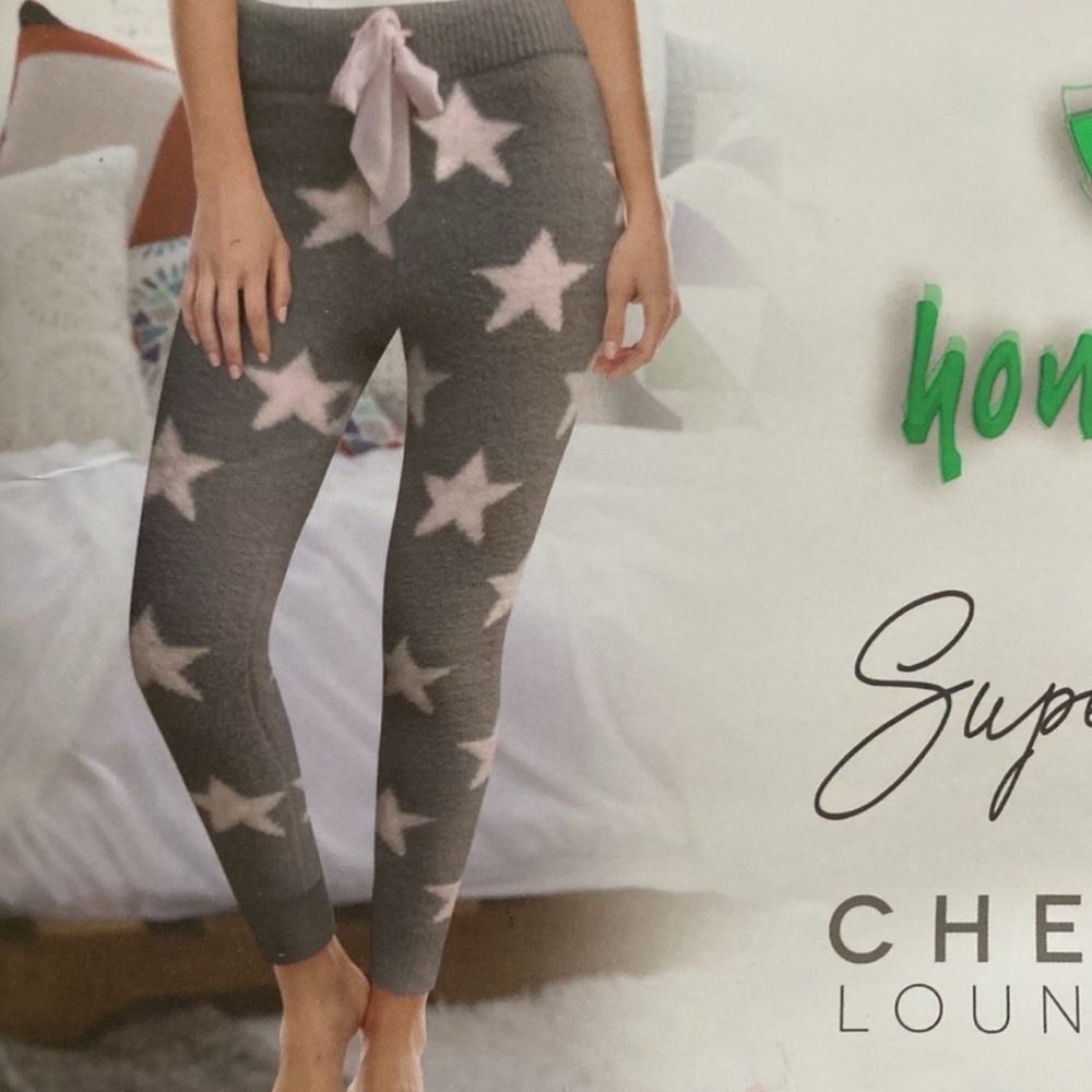 NWT XL Honeydew Cozy Chenille Satin Drawstring Waist Jogger Warm Lounge Pants